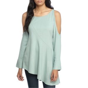 Free People Clear Skies Cold Shoulder Asymmetrical Tunic Size Medium